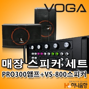 VOGA VG-PRO300 앰프 VS-800 스피커 매장 음향세트